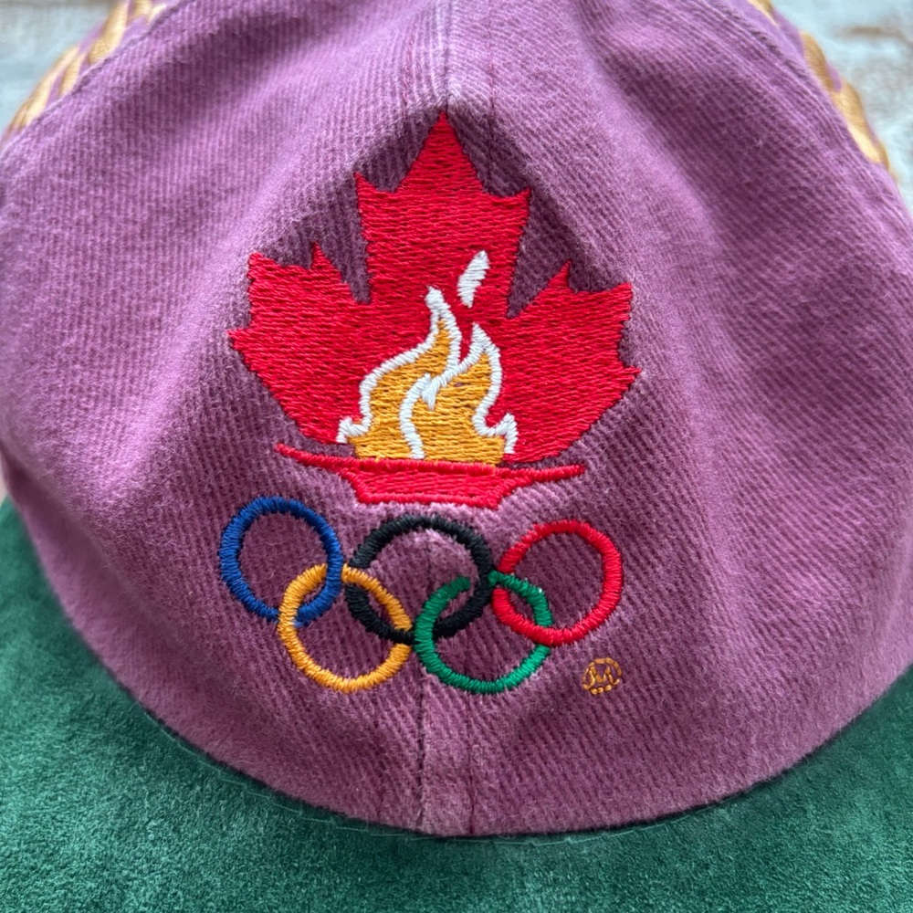 Vintage 1996 Atlanta Olympics Canada Kalson Strapback Adjustable Hat Cap Purple - Picture 3 of 12
